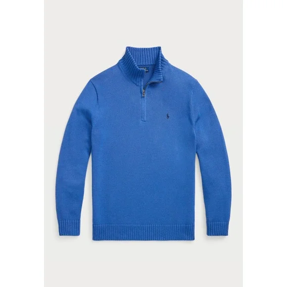 Polo Ralph Lauren Quarter Zip Sweater Pullover Knit Blue Menswear XL - Picture 10 of 11